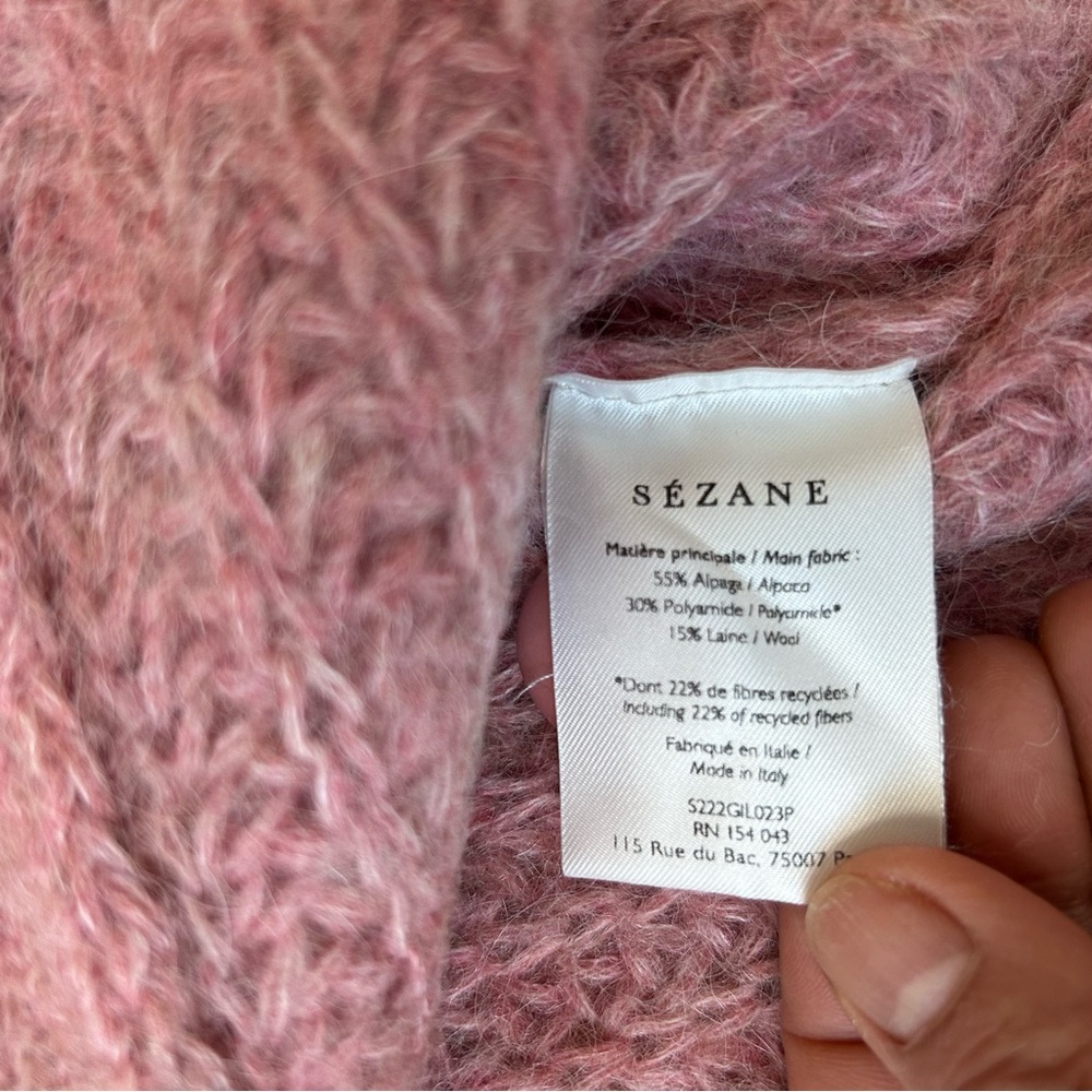 Sezane Pink Knit Sweater - Picture 9 of 14